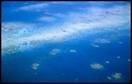 Aerial view of a sand bar and reef near Cairns. The Great Barrier Reef, Queensland, Australia